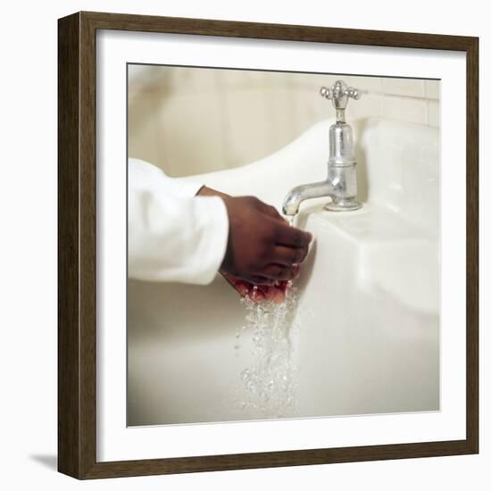 Hand Washing-Ian Boddy-Framed Premium Photographic Print