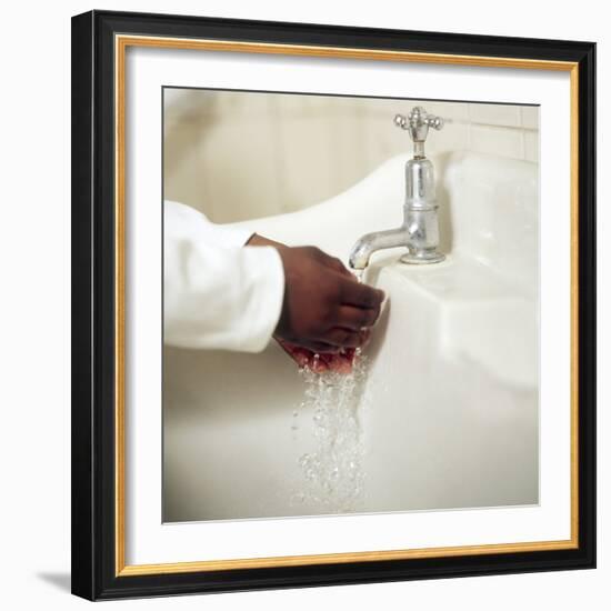 Hand Washing-Ian Boddy-Framed Premium Photographic Print