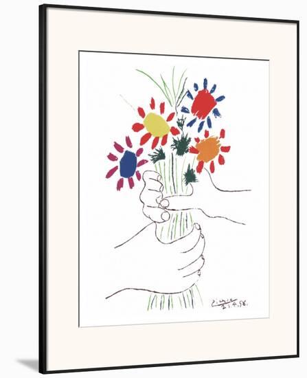 Hand With Bouquet-Pablo Picasso-Framed Art Print
