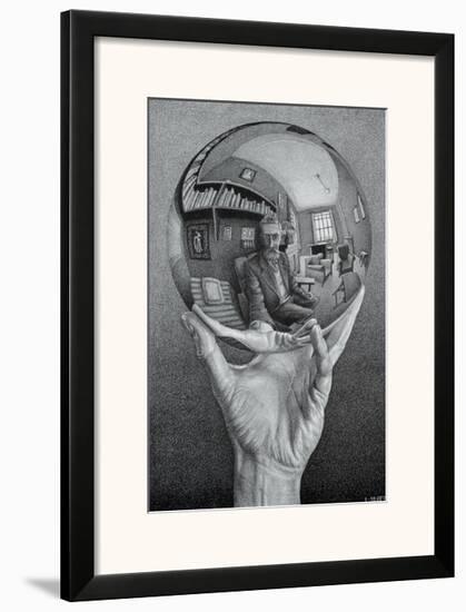 Hand with Globe-M. C. Escher-Framed Art Print