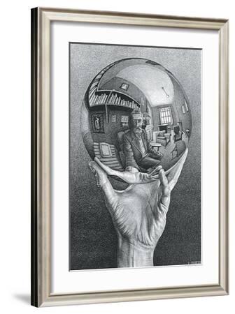 'Hand with Reflecting Sphere' Art Print - M. C. Escher | Art.com