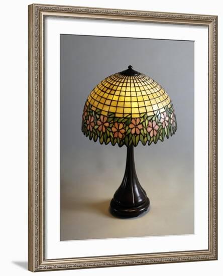 Handel Lamp in Glass Paste and Bronze, 1900-null-Framed Giclee Print