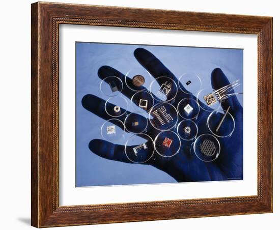 Handful of Microelectronic Parts-Fritz Goro-Framed Photographic Print