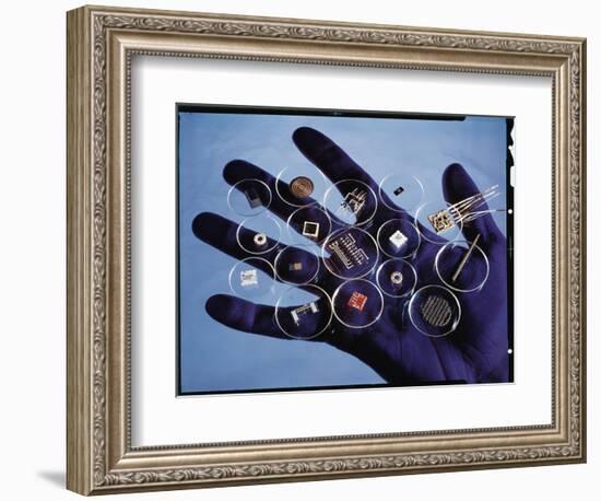 Handful of Microelectronic Parts-Fritz Goro-Framed Photographic Print