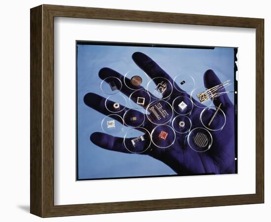 Handful of Microelectronic Parts-Fritz Goro-Framed Photographic Print