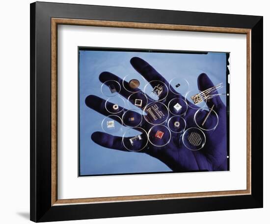 Handful of Microelectronic Parts-Fritz Goro-Framed Photographic Print