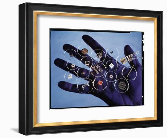 Handful of Microelectronic Parts-Fritz Goro-Framed Photographic Print