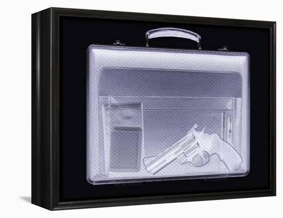 Handgun In Briefcase, Simulated X-ray-Mark Sykes-Framed Premier Image Canvas