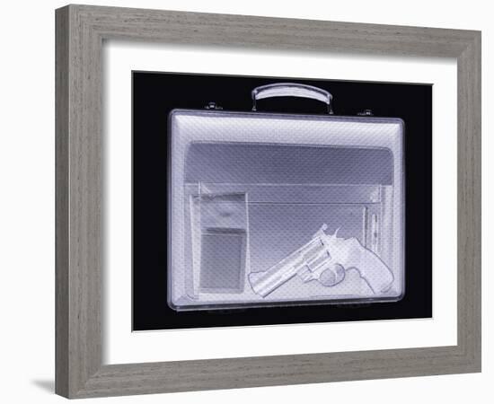 Handgun In Briefcase, Simulated X-ray-Mark Sykes-Framed Photographic Print