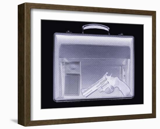 Handgun In Briefcase, Simulated X-ray-Mark Sykes-Framed Photographic Print