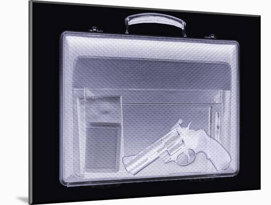 Handgun In Briefcase, Simulated X-ray-Mark Sykes-Mounted Photographic Print