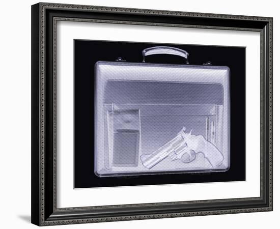 Handgun In Briefcase, Simulated X-ray-Mark Sykes-Framed Photographic Print