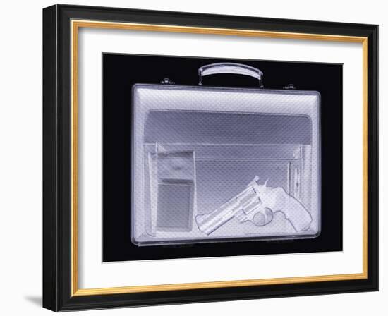 Handgun In Briefcase, Simulated X-ray-Mark Sykes-Framed Photographic Print