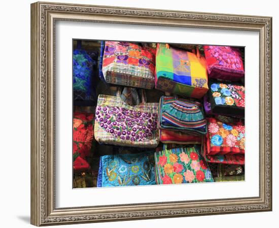 Handmade Bags, Handicraft Market, Oaxaca City, Oaxaca, Mexico, North America-Wendy Connett-Framed Photographic Print