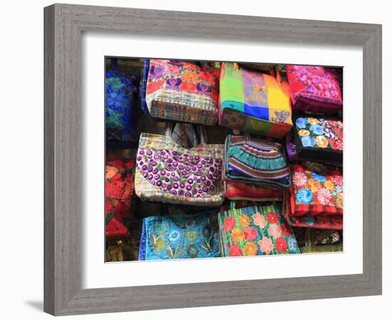 Handmade Bags, Handicraft Market, Oaxaca City, Oaxaca, Mexico, North America-Wendy Connett-Framed Photographic Print