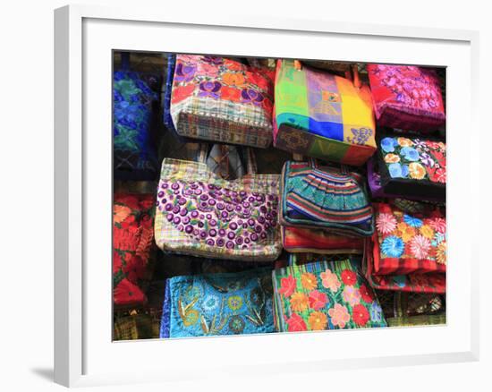 Handmade Bags, Handicraft Market, Oaxaca City, Oaxaca, Mexico, North America-Wendy Connett-Framed Photographic Print