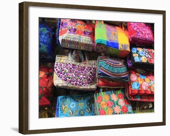 Handmade Bags, Handicraft Market, Oaxaca City, Oaxaca, Mexico, North America-Wendy Connett-Framed Photographic Print