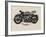 Handmade Font Motorcycle Race with Typography Watercolor-yusuf doganay-Framed Art Print