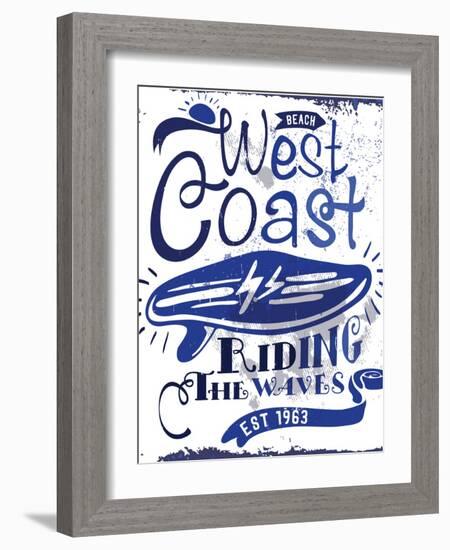 Handmade Surf Beach Summer 3-studiohome-Framed Art Print