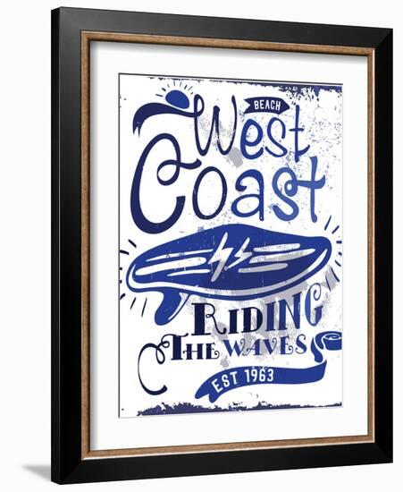 Handmade Surf Beach Summer 3-studiohome-Framed Art Print