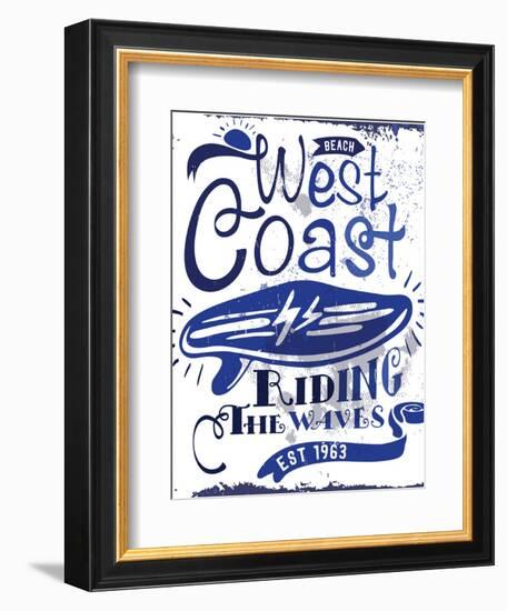 Handmade Surf Beach Summer 3-studiohome-Framed Art Print