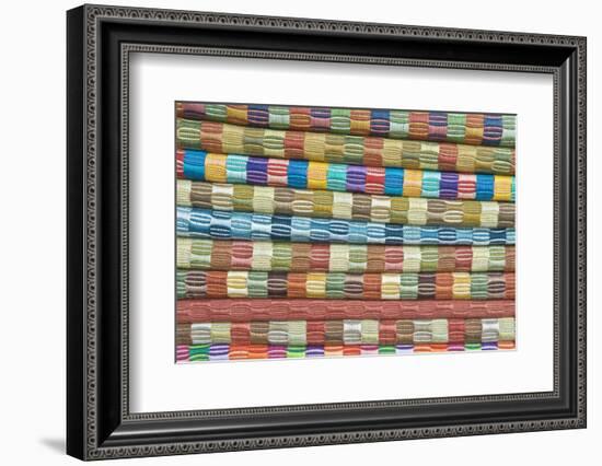 Handmade textiles, Antigua Guatemala, Sacatepequez, Guatemala, Latin America-Rob Tilley-Framed Photographic Print