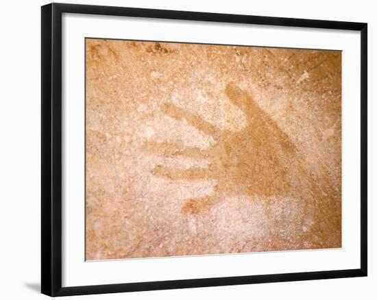 Handprint, Aboriginal Paintings, Raft Point, The Kimberly, Australia-Connie Bransilver-Framed Photographic Print