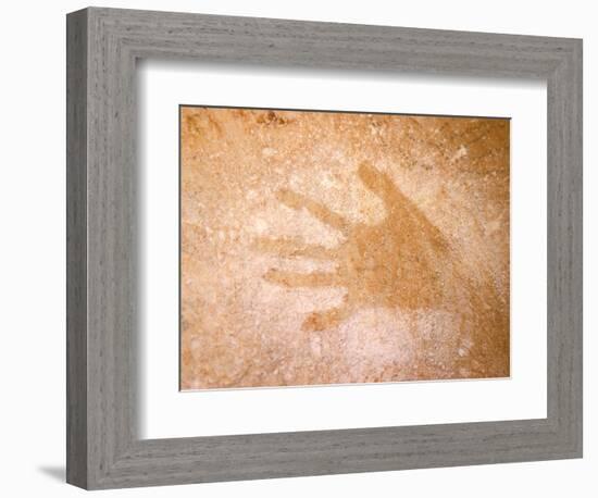 Handprint, Aboriginal Paintings, Raft Point, The Kimberly, Australia-Connie Bransilver-Framed Photographic Print