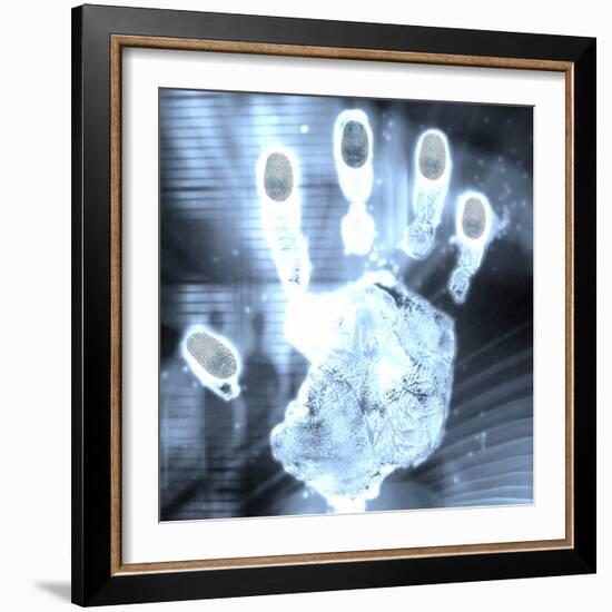 Handprint Forensics-PASIEKA-Framed Premium Photographic Print