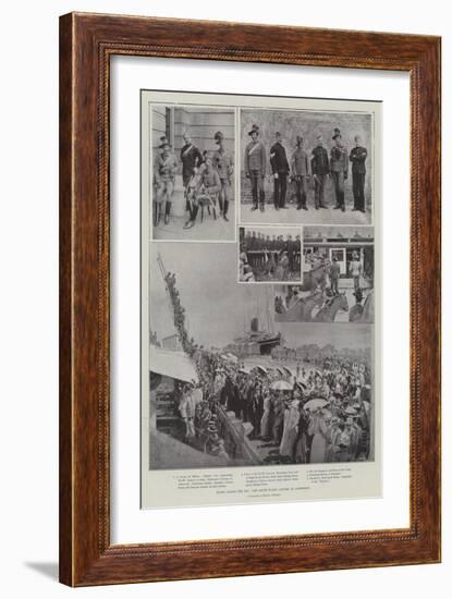 Hands across the Sea, New South Wales Lancers at Aldershot-Henry Charles Seppings Wright-Framed Giclee Print