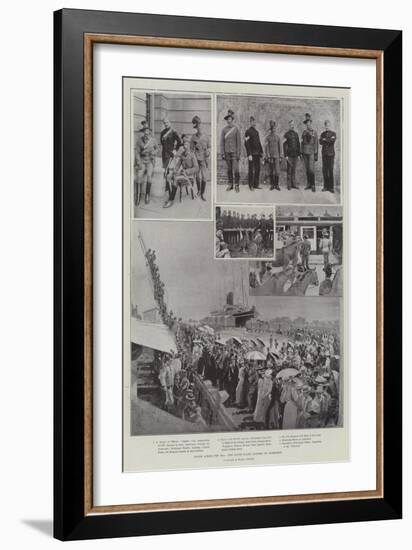 Hands across the Sea, New South Wales Lancers at Aldershot-Henry Charles Seppings Wright-Framed Giclee Print