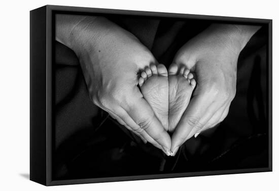 Hands and Baby Feet in a Heart-Nora Hernandez-Framed Premier Image Canvas