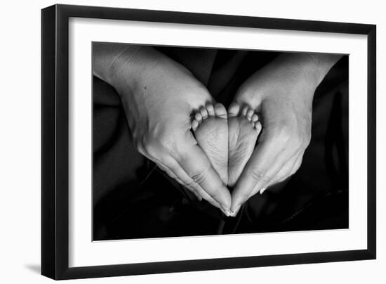 Hands and Baby Feet in a Heart-Nora Hernandez-Framed Photographic Print