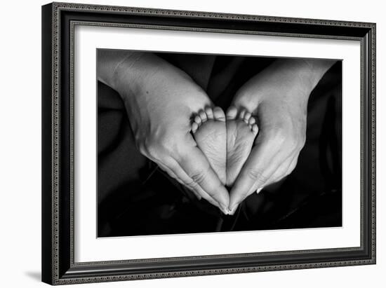 Hands and Baby Feet in a Heart-Nora Hernandez-Framed Photographic Print