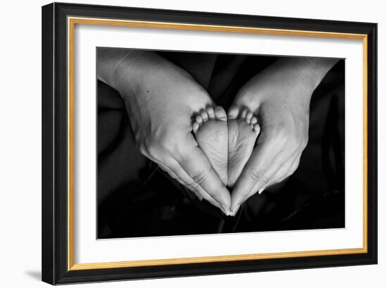 Hands and Baby Feet in a Heart-Nora Hernandez-Framed Photographic Print