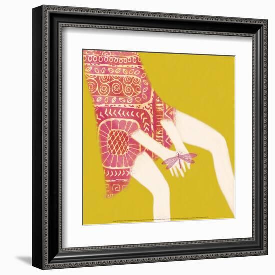 Hands And Dragonfly-Nicole De Rueda-Framed Art Print