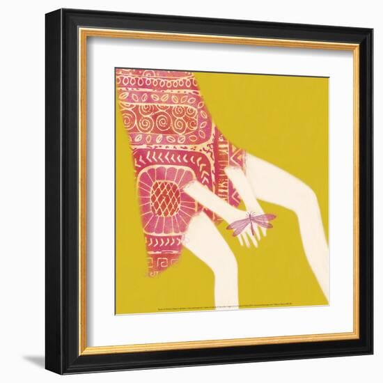 Hands And Dragonfly-Nicole De Rueda-Framed Art Print