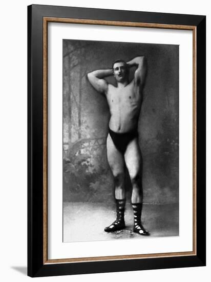 Hands Behind Head Flex-null-Framed Premium Giclee Print