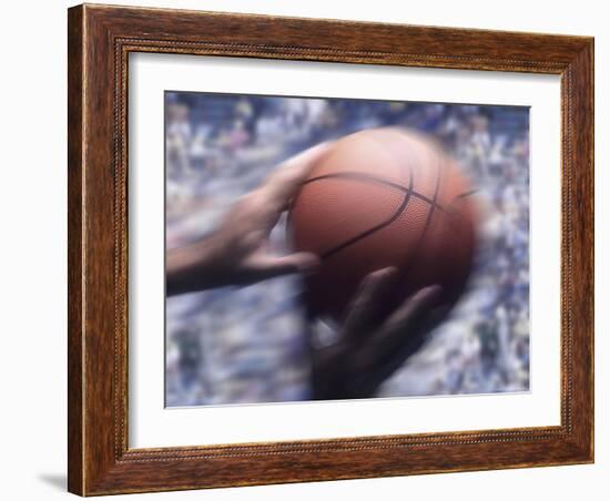 Hands Grabbing a Basketball-null-Framed Photographic Print