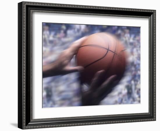 Hands Grabbing a Basketball-null-Framed Photographic Print