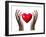 Hands Holding Heart-David Mack-Framed Photographic Print