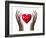 Hands Holding Heart-David Mack-Framed Photographic Print