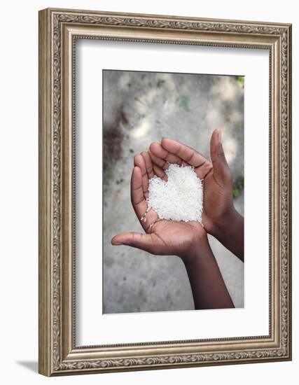 Hands Holding Rice-soupstock-Framed Photographic Print