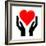 Hands Holding The Heart #1-kots-Framed Premium Giclee Print