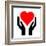 Hands Holding The Heart #1-kots-Framed Art Print