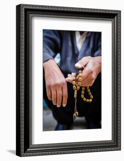 Hands Holding Worry Beads, Bethlehem, West Bank, Palestine Territories, Israel, Middle East-Yadid Levy-Framed Photographic Print