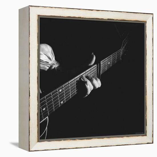 Hands of Maybelle Carter Millard of the Legendary Carter Family Musicians, Fingering a Guitar-Eric Schaal-Framed Premier Image Canvas