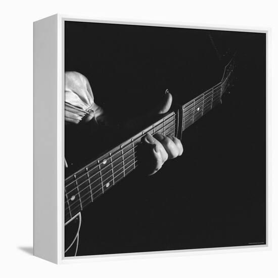 Hands of Maybelle Carter Millard of the Legendary Carter Family Musicians, Fingering a Guitar-Eric Schaal-Framed Premier Image Canvas