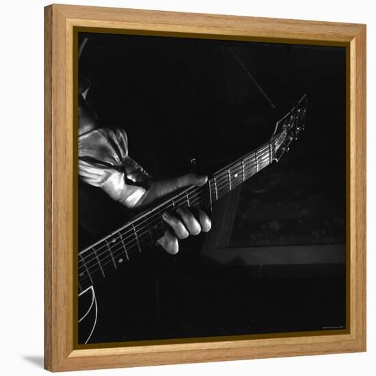 Hands of Maybelle Carter Millard Playing the Guitar-Eric Schaal-Framed Premier Image Canvas