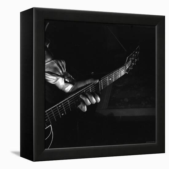 Hands of Maybelle Carter Millard Playing the Guitar-Eric Schaal-Framed Premier Image Canvas